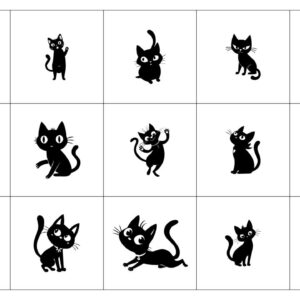 Cat Consistency Character – Solid Black Silhouette Vector Pack
